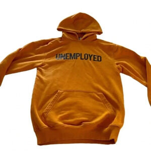 UNEMPLOYED  yellow H&M hoodie
Men’s size Smalll